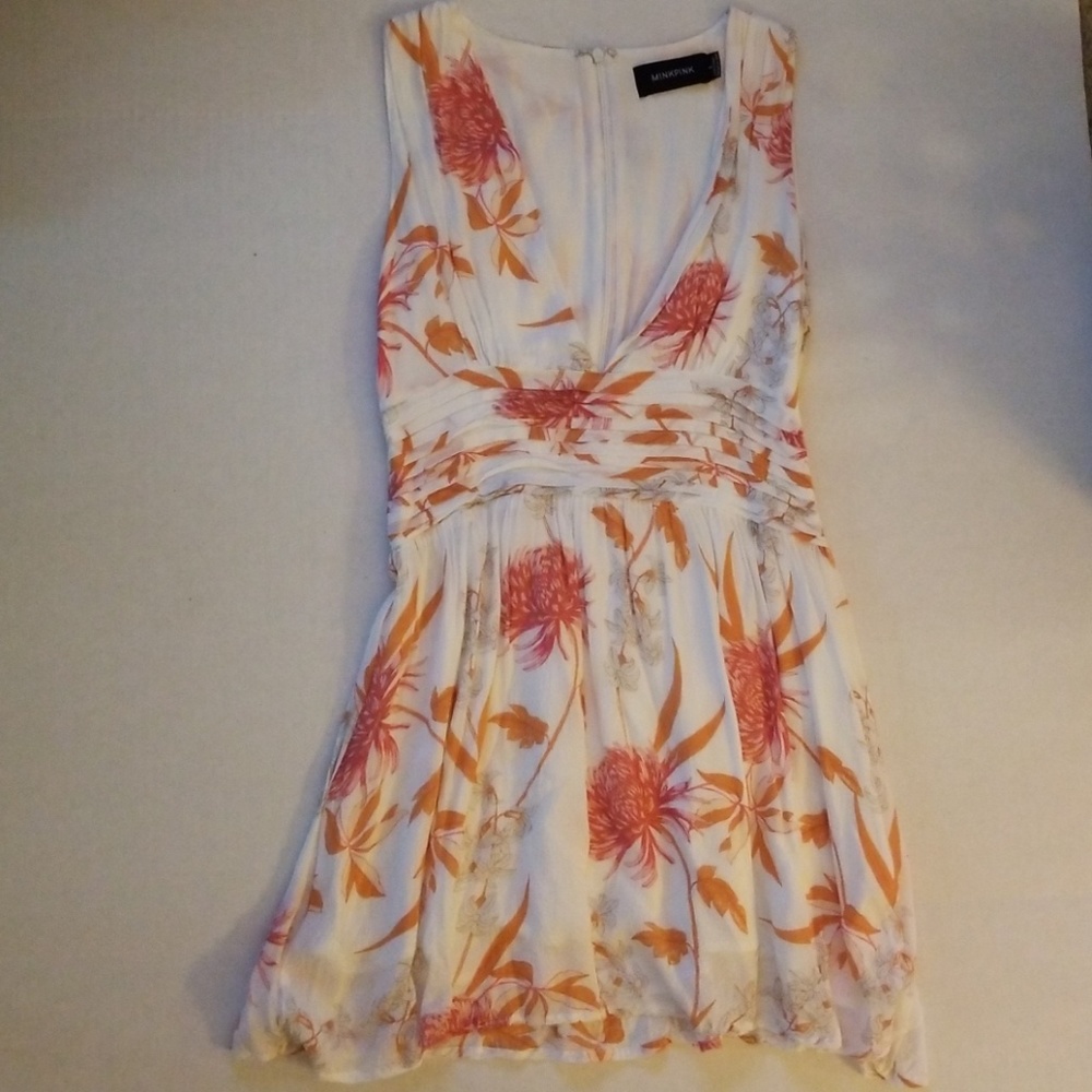 MINKPINK Floral V-Neck Dress
